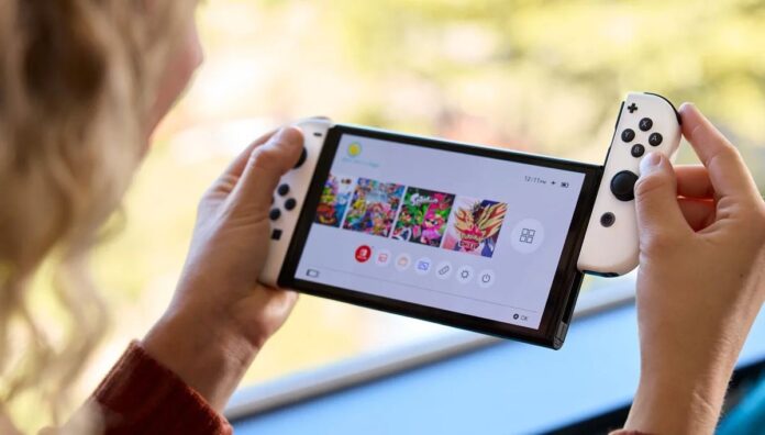 The new Nintendo Switch OLED console